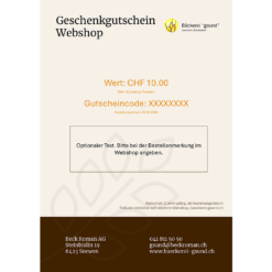Geschenkgutschein Webshop CHF 10.00