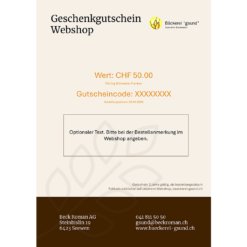 Geschenkgutschein Webshop CHF 50.00